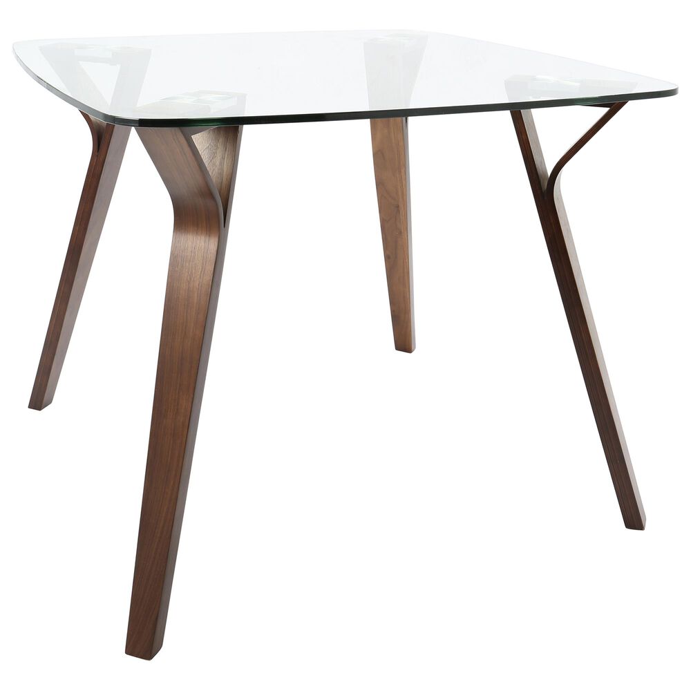 Lumisource Folia Dining Table in Clear/Walnut, , large