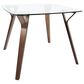 Lumisource Folia Dining Table in Clear/Walnut, , large