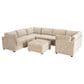 HOMLUX 8-Piece Mod U-Sectional with Chaise in Beige, , large