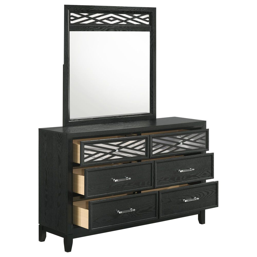 New Heritage Design Obsidian 4-Piece King Bedroom Set in Black, , large