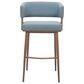 Zuo Modern Poise Barstool Azure Gray & Walnut, , large