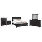 Riva Ridge Oxford 5 Piece California King Panel Bedroom Set in Black, , large
