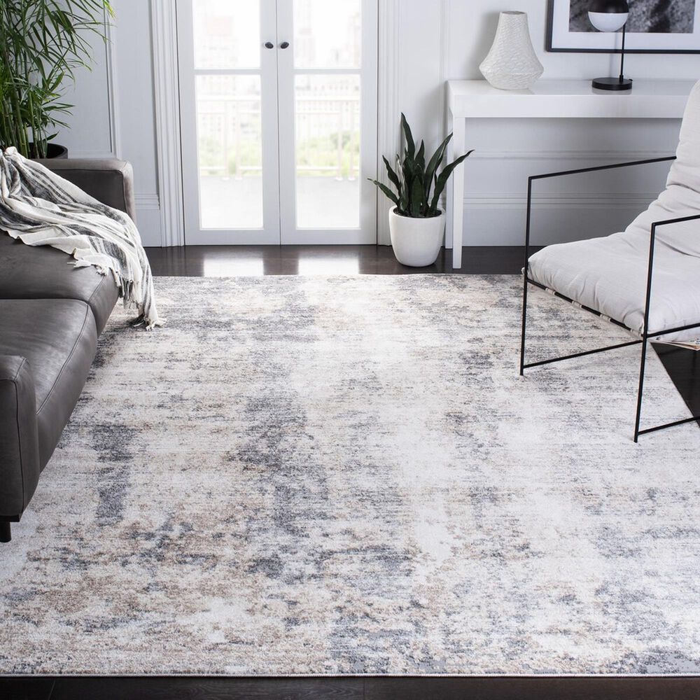 Safavieh Aston ASN713 9&#39; x 12&#39; Ivory and Grey Area Rug, , large