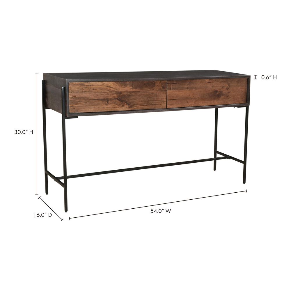 Moe&#39;s Home Collection Tobin Console Table in Brown and Black, , large