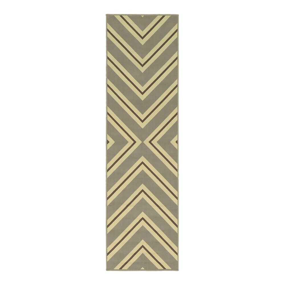 Oriental Weavers Riviera 4589P 2"3" x 7"6" Grey Runner, , large