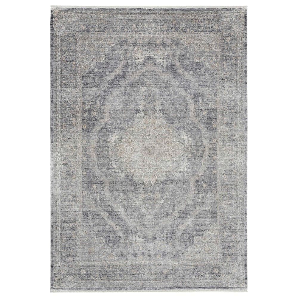 Nourison Starry Nights STN05 5" x 7" Charcoal and Cream Area Rug, , large