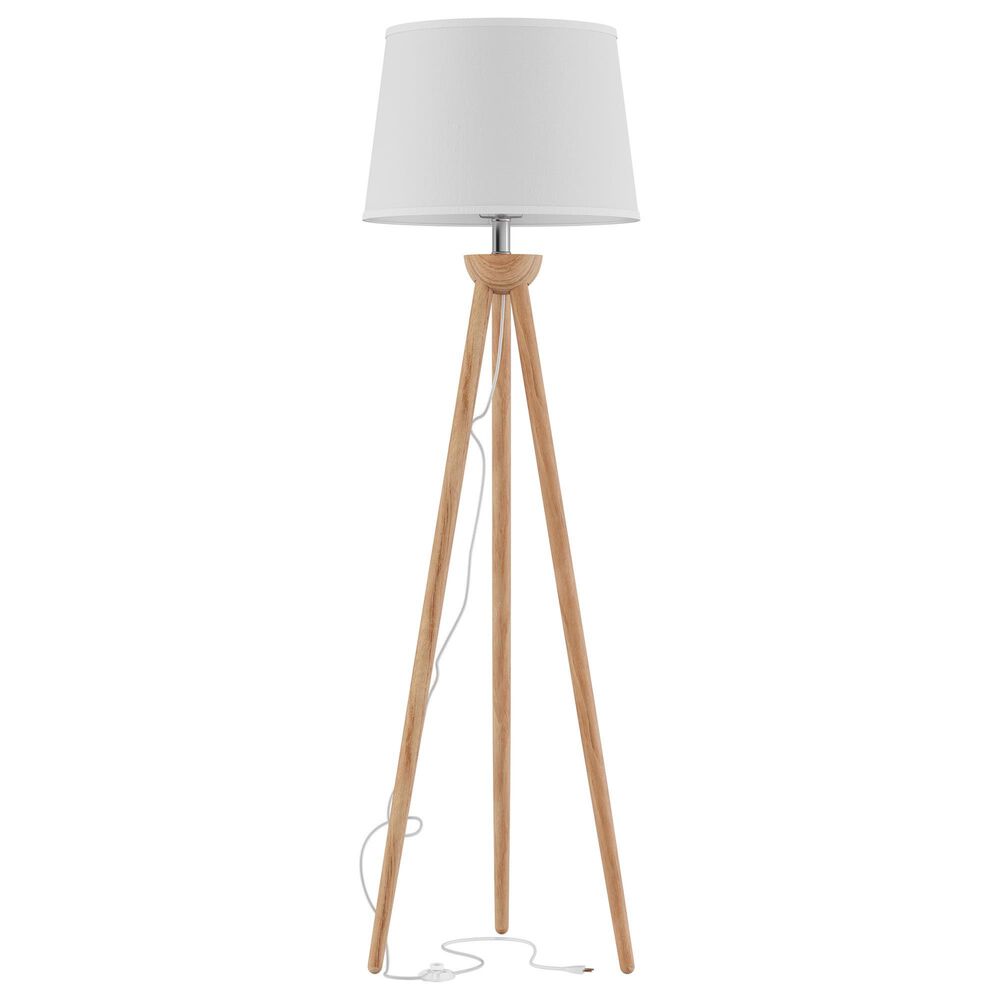 Timberlake Tripod Floor Lamp with LED Bulb in Natural, , large