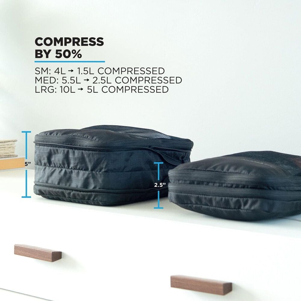 Nomatic 3-Pack Compression Packing Cubes in Black, , large