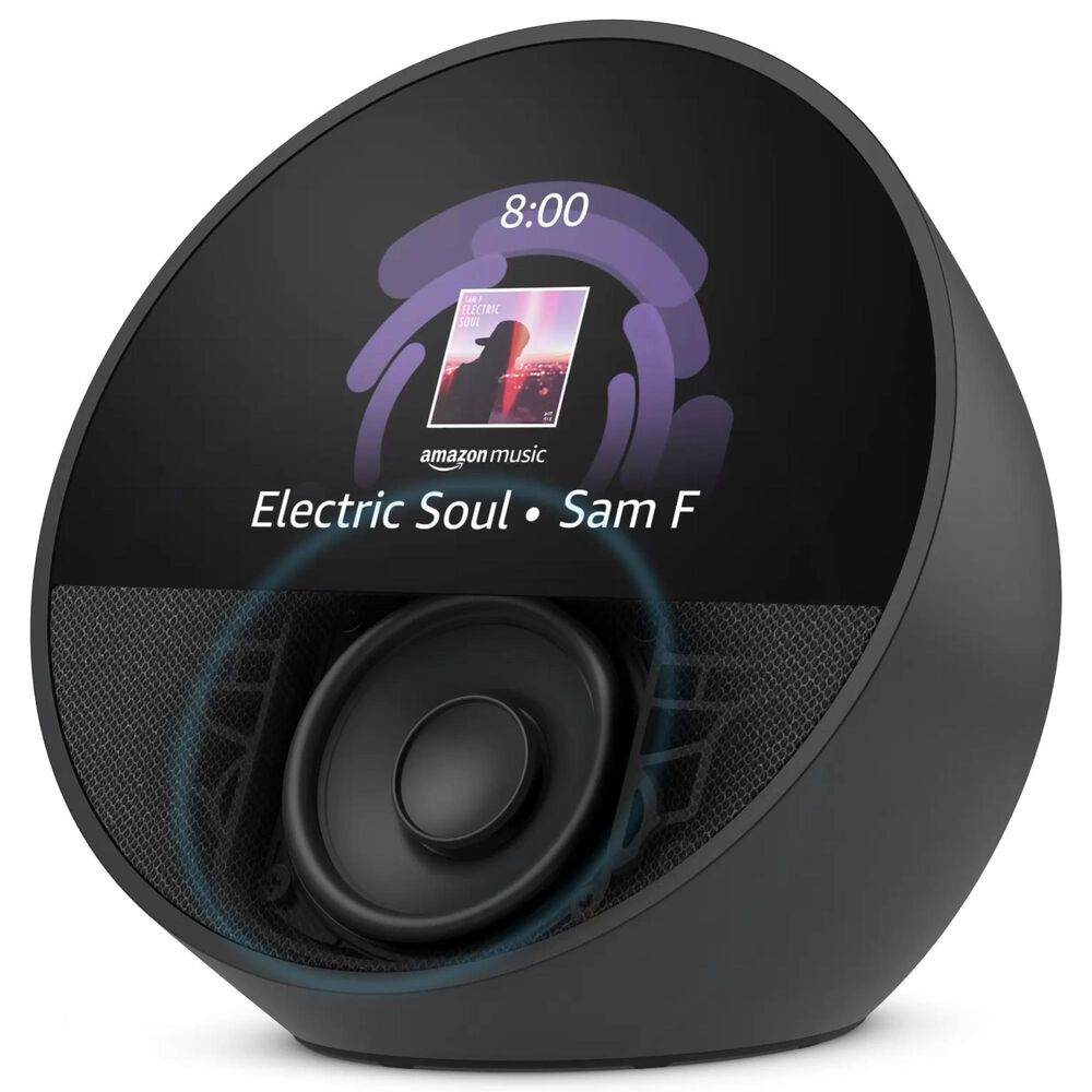 Amazon Echo Spot &#40;2024 release&#41;, Smart alarm clock with vibrant sound + Alexa - Black, , large
