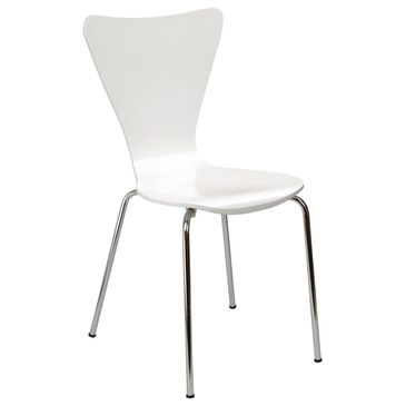 Legare Legare Desk Chair in White and Chrome, , large