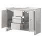 Lexora Home Lafarre 48" Double Bathroom Vanity in White with 2 cm White Quartz Top and Rectangular Sinks, , large