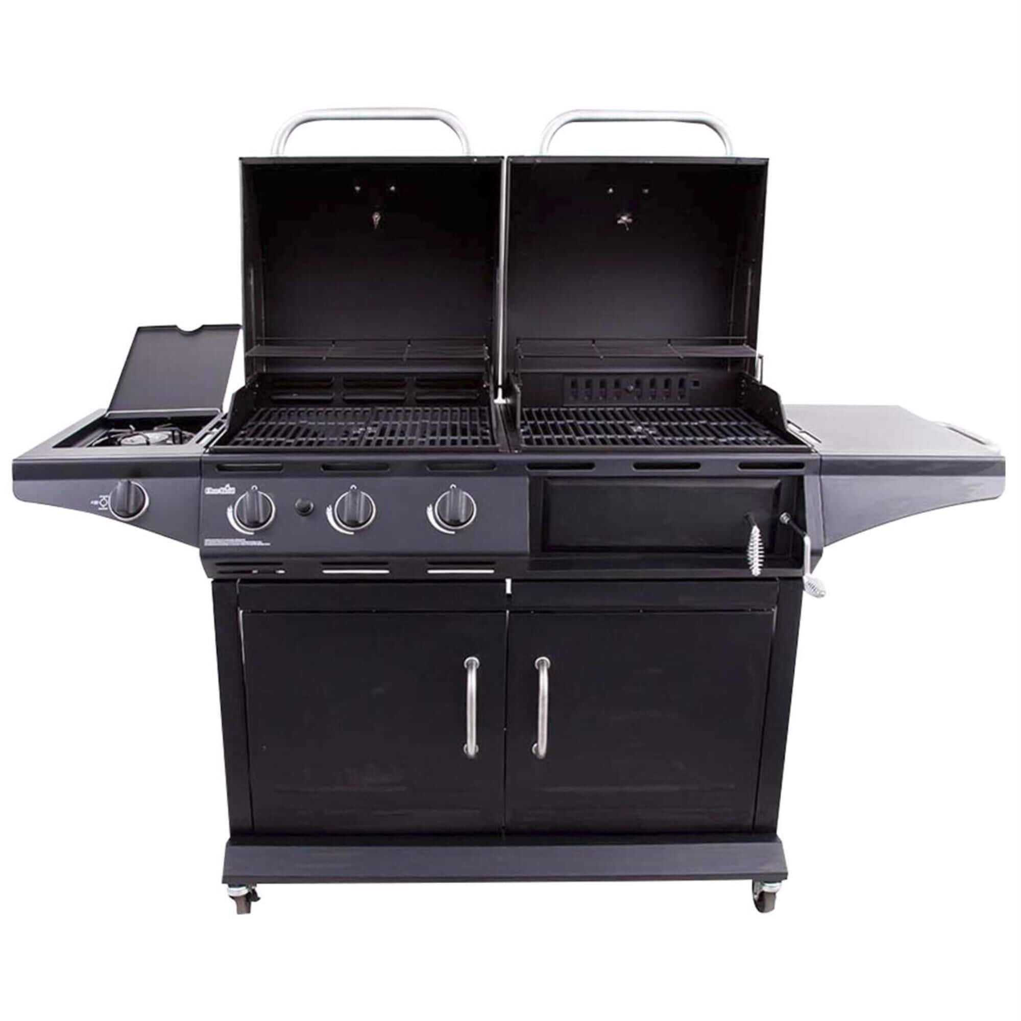 Char Broil Deluxe Liquid Propane and Charcoal Combo Grill in Black NFM