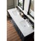 James Martin Vanities Brookfield 72" Double Bathroom Vanity in Antique Black with 3 cm Carrara White Marble Top and Rectangle Sink, , large
