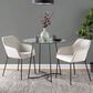 LumiSource Daniella Contemporary Dining Chair in Black Steel and Cream Velvet by LumiSource - Set of 2, , large