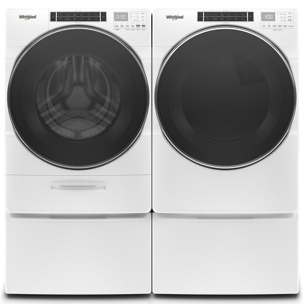 Whirlpool 7.4 Cu. Ft. Electric Dryer with Steam in White, , large