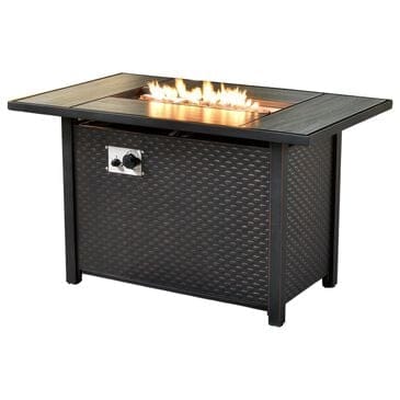 HOMLUX 42" Outdoor Propane Fire Pit Table in Black, , large