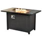 HOMLUX 42" Outdoor Propane Fire Pit Table in Black, , large