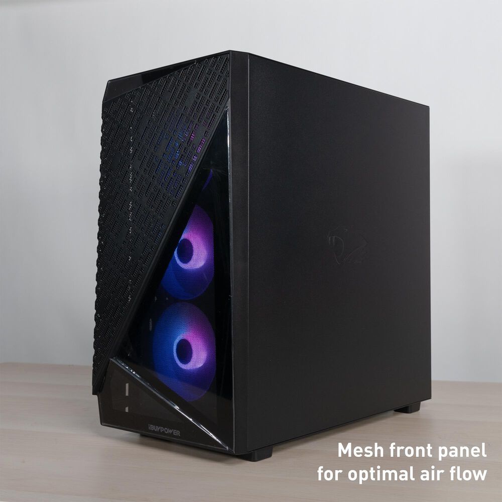 iBUYPOWER Slate Mesh Gaming PC Desktop - AMD Ryzen 5 8400F, AMD Radeon RX 7600 8GB, 16GB DDR5 Non-RGB RAM, 1TB NVMe SSD_SMA5R7601, , large