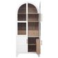 HOMLUX 71" Tall Arched Kitchen Pantry Cabinet with Door Shelves, Farmhouse Kitchen Storage Cabinet with Open & Adjustable Shelves, Hidden Drawer & Glass Door, Cupboard for Kitchen, Dining Room, White, , large