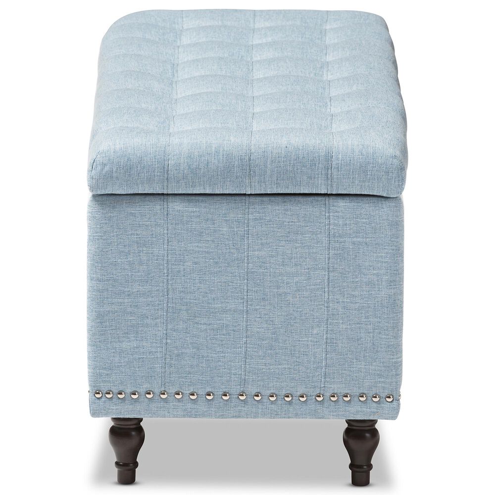 Baxton Studio Kaylee Storage Ottoman Bench in Light Blue, , large