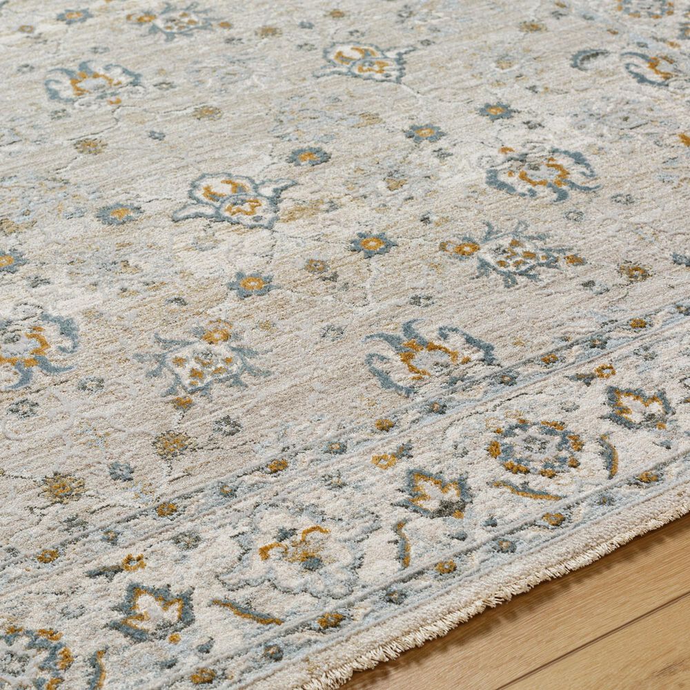 Surya Dresden Taupe, Off-White, Dusty Sage, Light Gray, Deep Teal, Olive and Mustard 6'7" x 9'6" Area Rug, , large