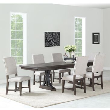 Frankfurt Furniture Revolution 7-Piece Dining Set in Dark Gray, , large