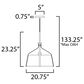 Maxim Lighting Bandera 20" 3-Light Pendant in Dark Bronze, , large
