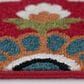 Central Oriental Terrace Tropic Bluffton 3"3" x 5" Coral and Snow Area Rug, , large