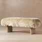Jennifer Taylor Home Leda Accent Bench with Natural Blonde Upholstered in Natural, , large