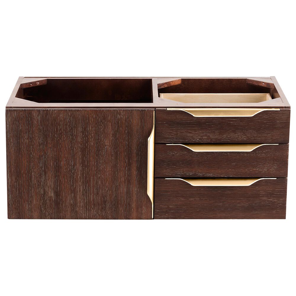 James Martin Mercer Island 36"" Single Bathroom Vanity Cabinet in Coffee Oak with Brushed Gold Hardware, , large