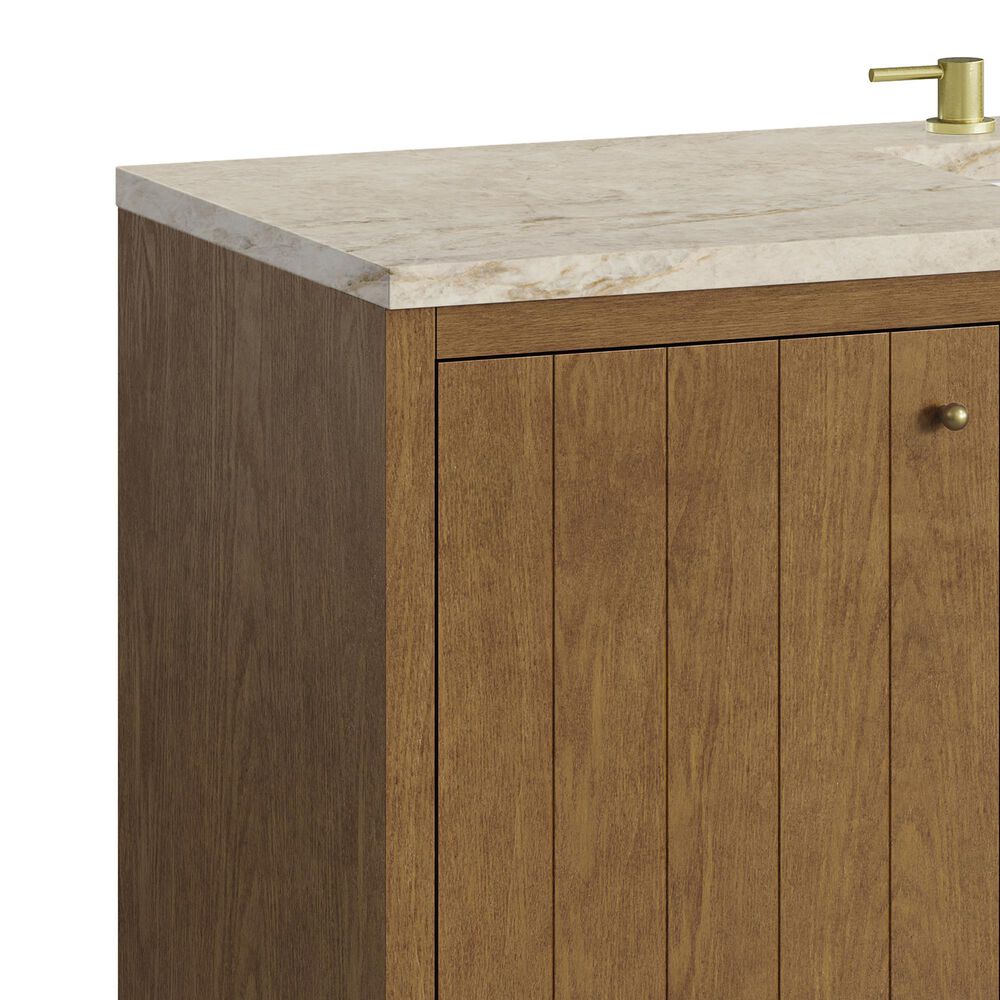 James Martin Hudson 60" Single Bathroom Vanity in Honey Oak with 3 cm Tajnar Eclos Top, Rectangular Sink and FreePower Wireless Charger, , large