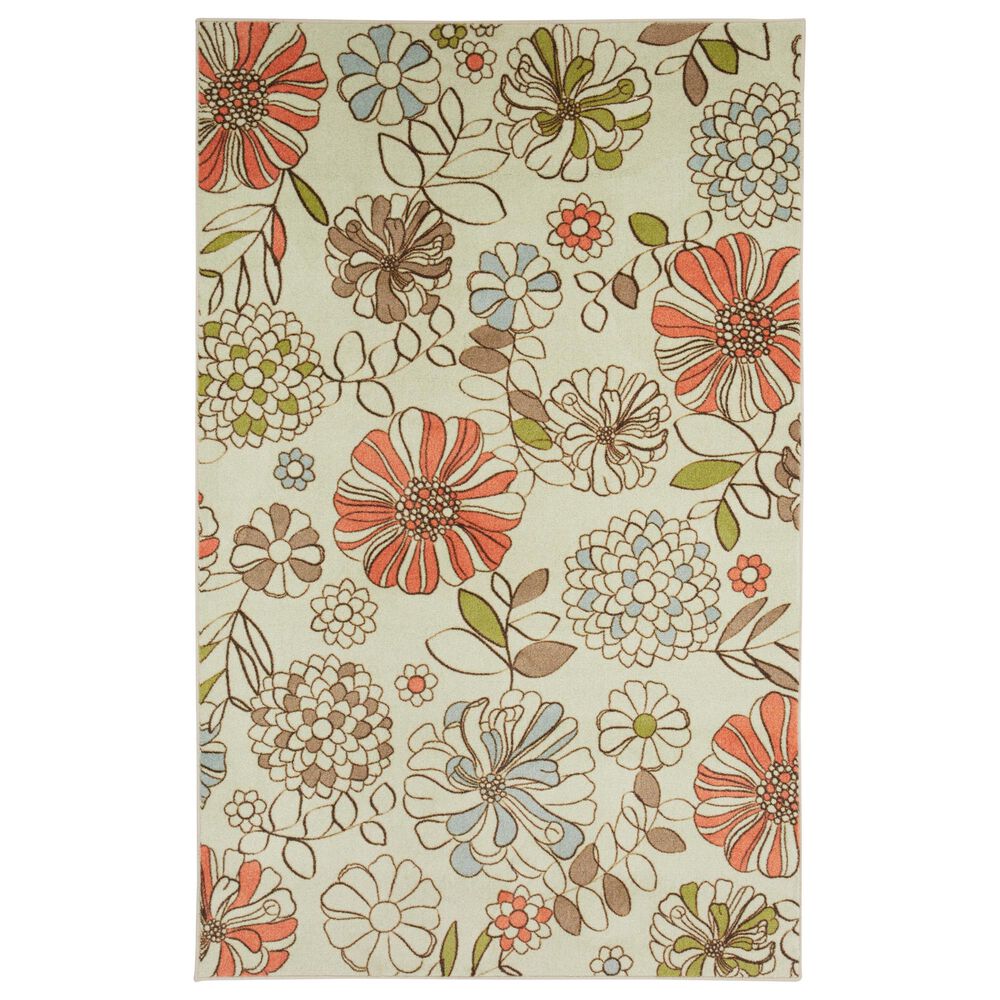 Karastan Prismatic 5" x 8" Blue, Cream, Green and Red Kids Area Rug, , large