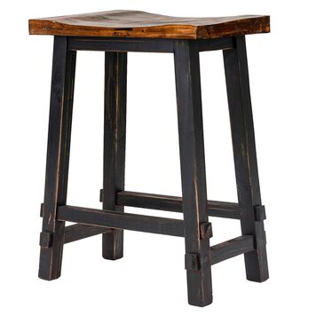 Rustic Imports Santa Rita 24" Barstool in Aged Black and Tobacco, , large