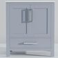 Lexora Home Jacques 30" Single Bathroom Vanity in Dark Grey with 2 cm White Cultured Marble Top and Rectangular Sink, , large