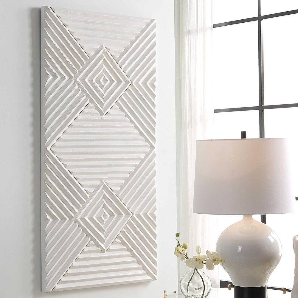 Uttermost Nexus 48&quot; x 24&quot; Wall Decor in White Washed, , large