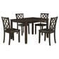 New Heritage Design Trellis 5 Piece Dining Set in Brwon, , large