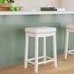 Linon Home Decor Claridge Counter Stool in White, , large