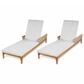 Hearth and Haven Outdoor Chaise Lounge in Light Grey (Set of 2), , large