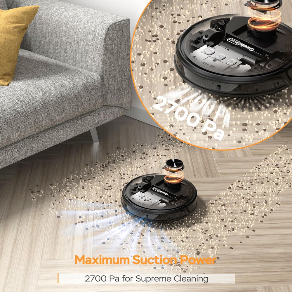 HOMLUX L8 Smart Robot Vacuum Cleaner and Mop in Black, , large
