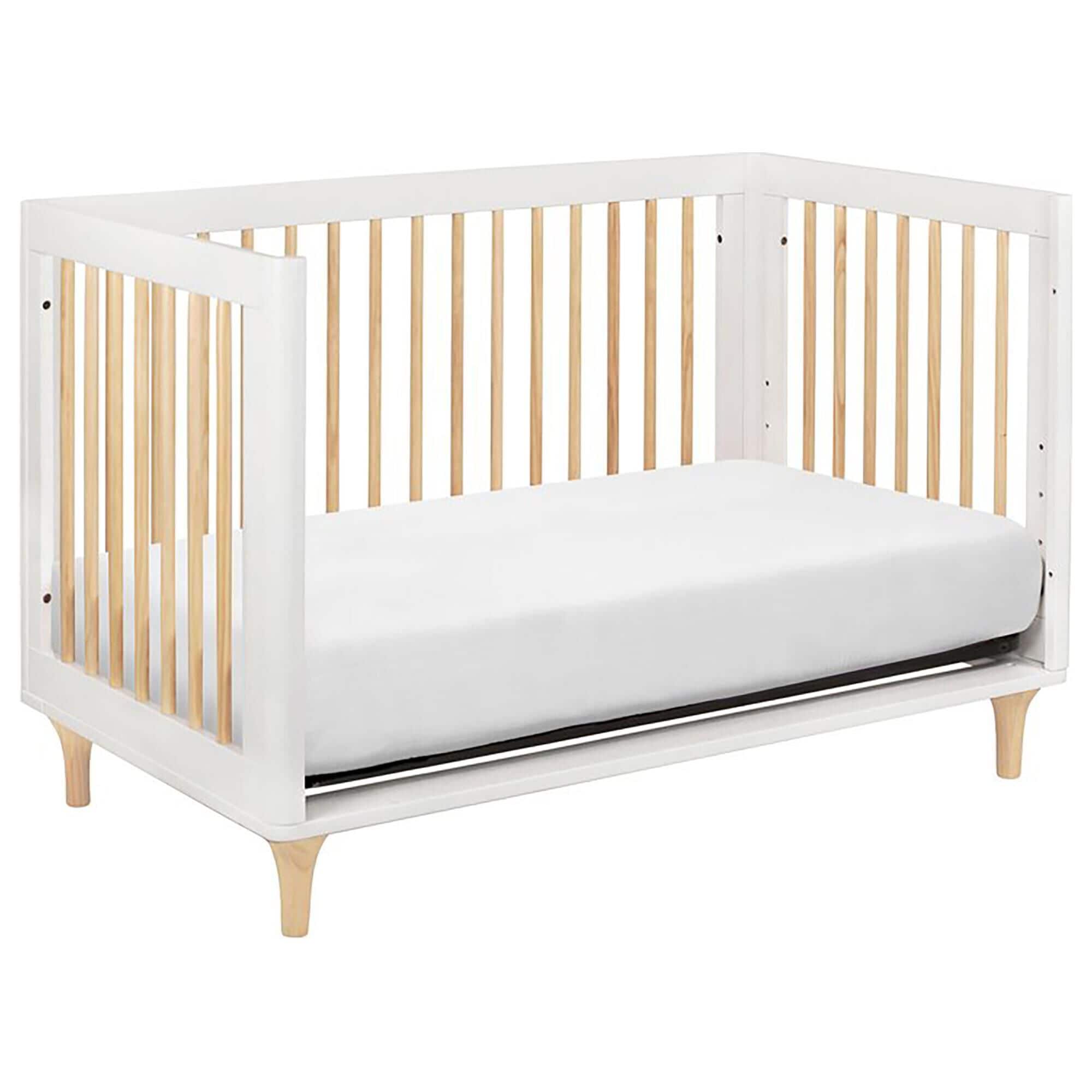 Babyletto Lolly 3 In 1 Convertible Crib in White and Natural NFM