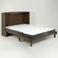 New Day Furniture Express Queen Murphy Cabinet Bed with Mattress in Normandy Brown, , large