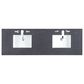 James Martin Vanities Brittany 72" Double Bathroom Vanity in Smokey Celadon with 3 cm Charcoal Soapstone Quartz Top and Rectangular Sinks, , large