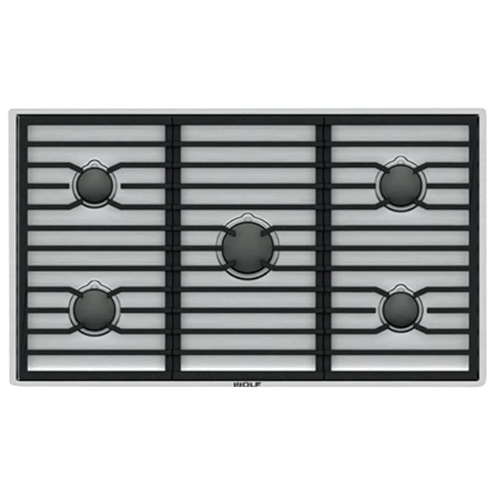 Wolf Appliances 36" Contemporary Gas Cooktop in Stainless Steel, , large