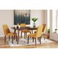Ashley Lyncott Side Chair with Mustard Yellow Cushion in Brown, , large