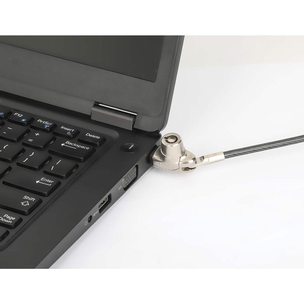 Manhattan Keyed Laptop Lock for Nano Security Slot in Translucent Black and Silver, , large