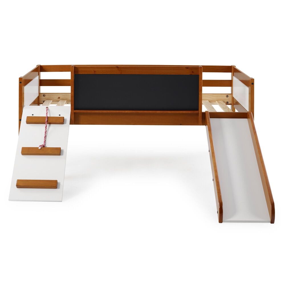 Forest Grove Twin Low Loft Art Play in Brown and White, , large