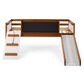 Forest Grove Twin Low Loft Art Play in Brown and White, , large