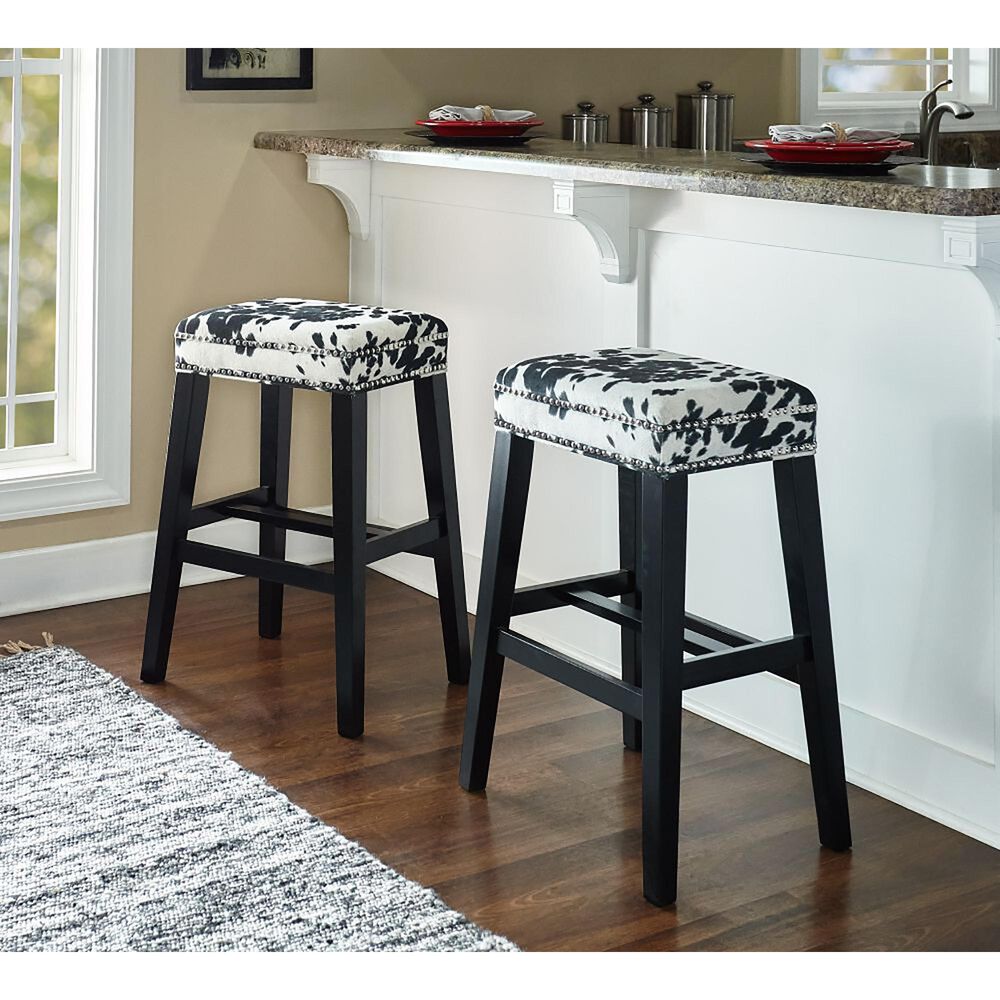 Linden Boulevard Wyatt Bar Stool in Black, , large