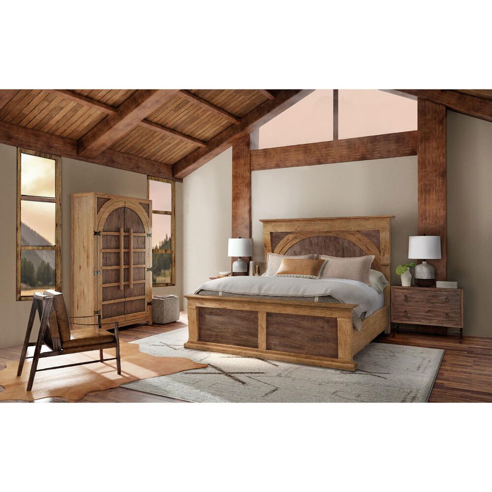 Hooker Furniture Big Sky King Mantel Bed in Vintage Natural, , large