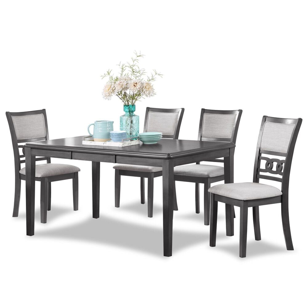New Heritage Gia 5 Piece Contemporary Dining Height Set in Gray, , large